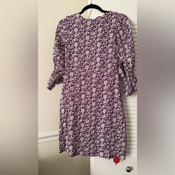 NWT Maje
Women's Purple Cutout Floral-print Linen-blend Mini Dress - Picture 7 of 7